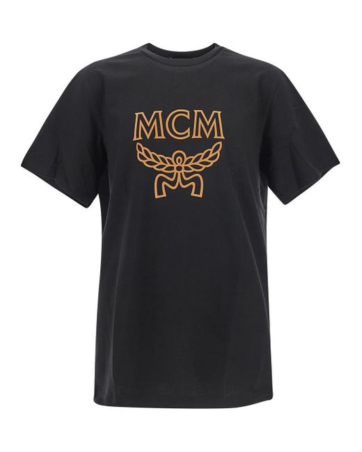 MCM Cotton Logo T-shirt in Black for 
