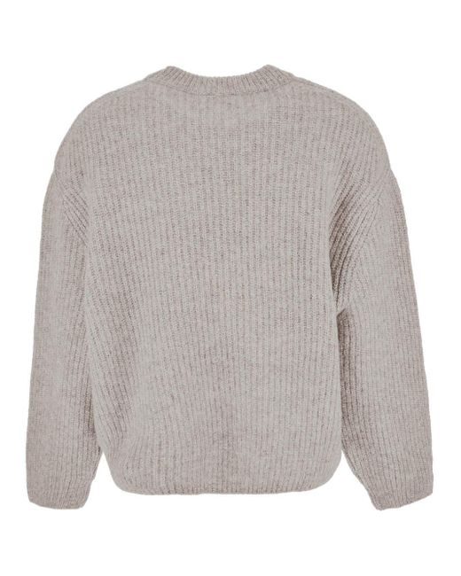Closed Wool Platinum White Sweater | Lyst