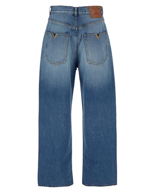 Valentino Blue Wide Leg Jeans