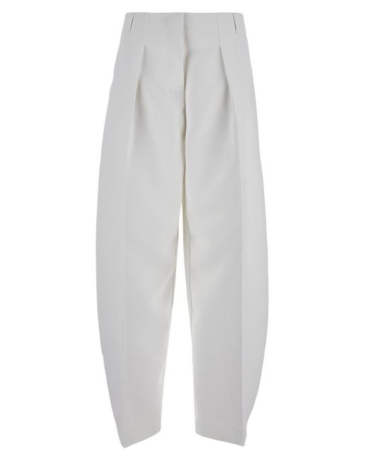 Jacquemus White Le Pantalon Ovalo Trouser