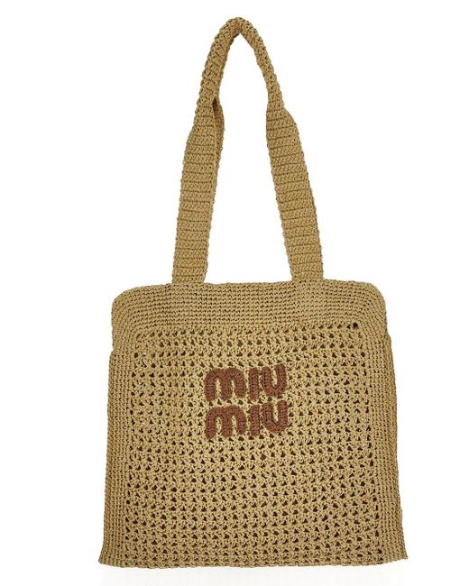 Miu Miu Metallic Crochet Bag