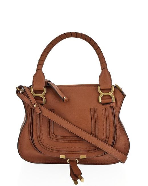 Chloé Brown Marcie Small Double Carry Bag
