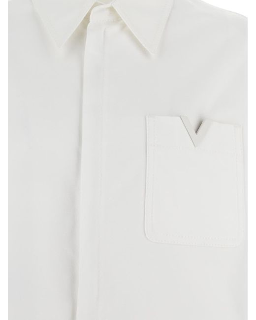 Valentino White Cotton Shirt for men