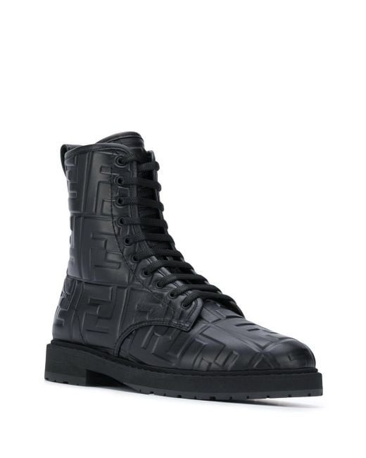 ff embossed logo combat boot