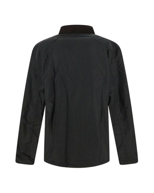 Barbour Black Reelin Waxed Cotton Jacket for men