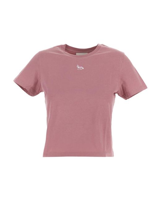 Maison Kitsuné Pink Maison Kitsune' T-Shirts And Polos