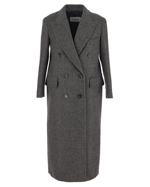 Max Mara Eccesso Wool Coat in Gray | Lyst