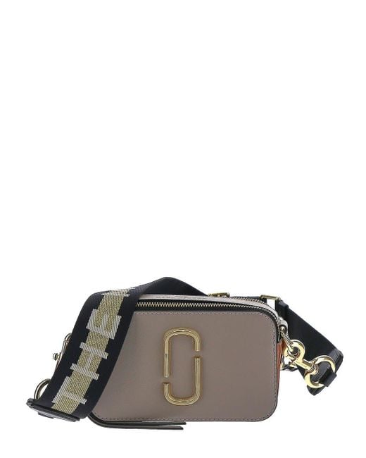Marc Jacobs Leather The Colorblock Snapshot Bag in Grey (Black) Lyst