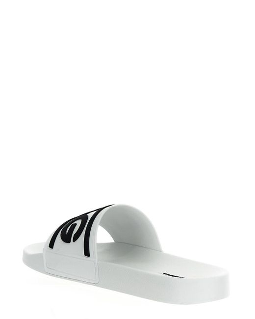 Dolce & Gabbana White Rubber Beachwear Sliders for men