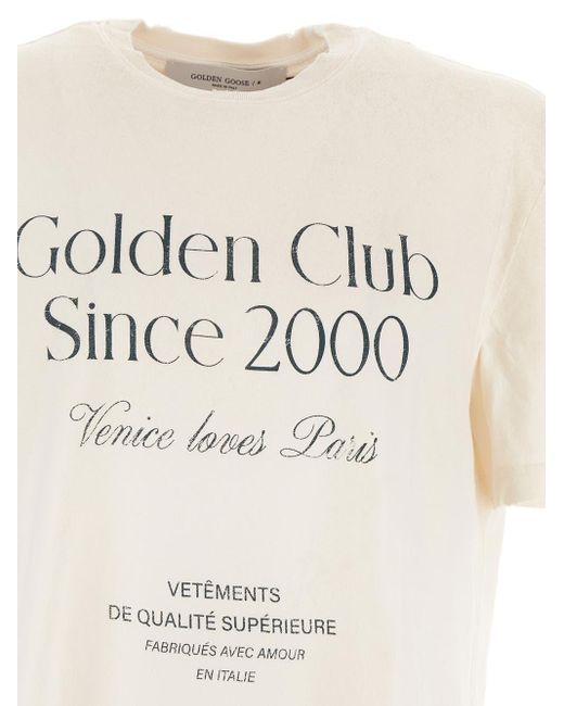 Golden Goose Deluxe Brand White Logo T-shirt for men