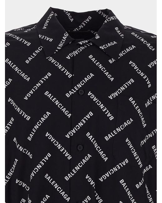 Balenciaga Black Logoed Shirt