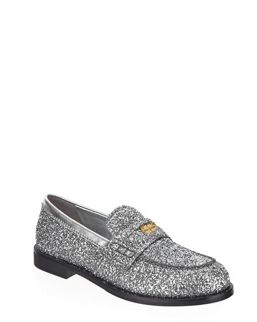 Silver hot sale sparkle loafers