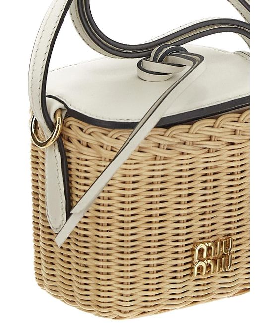 Miu Miu Natural Mini Basket Bag