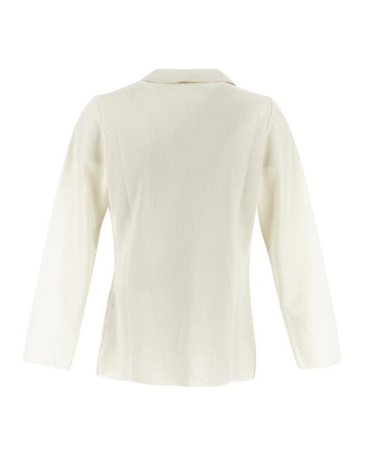 Lardini White Blazer Knit for men