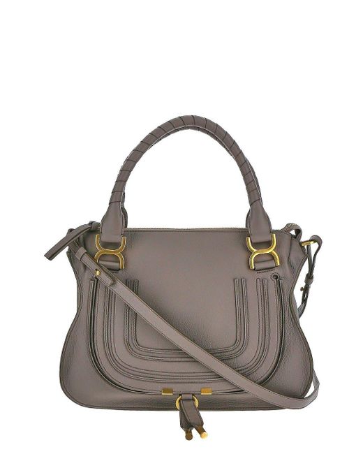 Chloé Cashmere Marcie Bag in Grey (Gray) Lyst