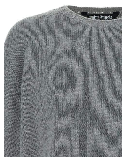 Palm Angels Gray Sweaters for men