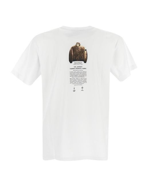 Stone Island White Cotton T-shirt for men