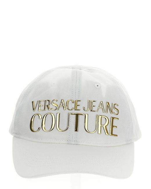 Versace White Cotton Hat for men