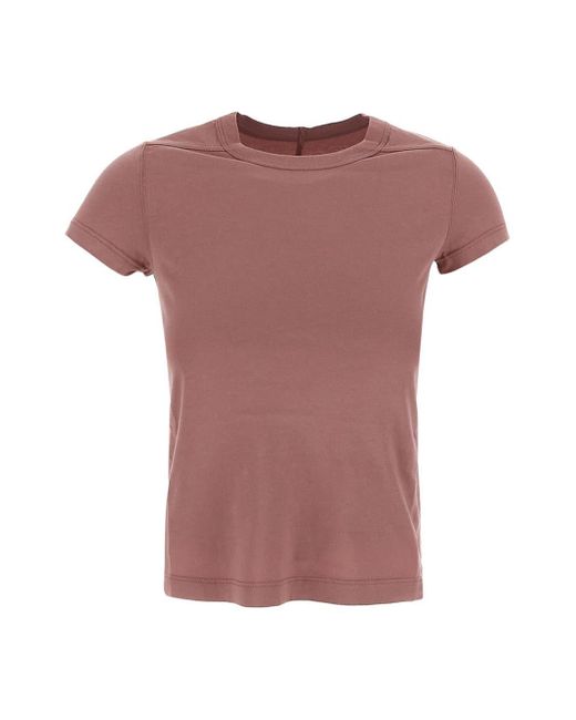 Rick Owens Pink Cropped T-shirt