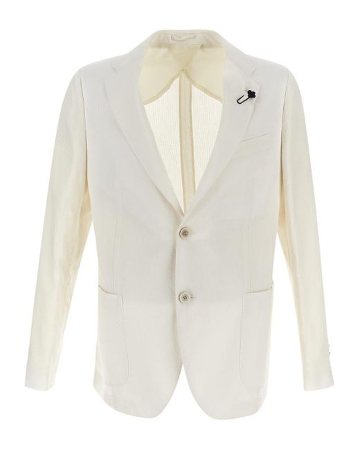 Lardini White Classic Suit for men