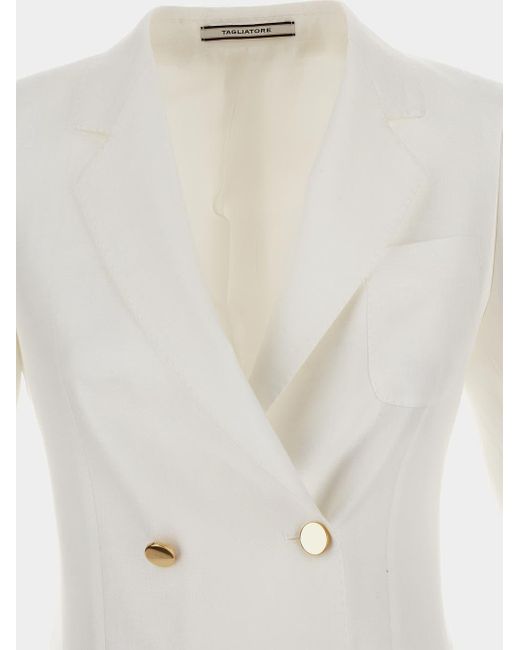 Tagliatore White Classic Jacket