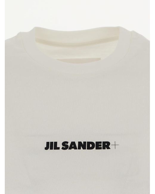 Jil Sander White Logo Print T-shirt