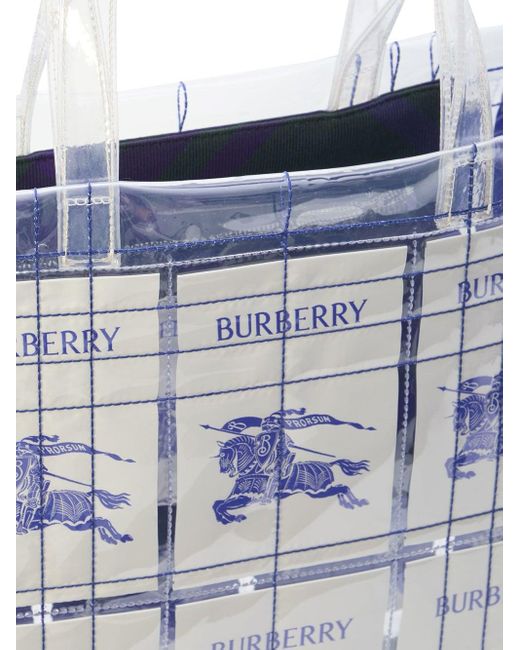 Burberry White Ekd Tote Bag