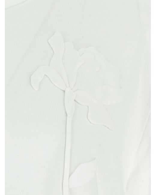 Valentino White Flower T-shirt for men