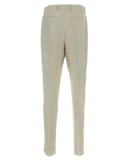 Lardini Natural Linen Trousers for men