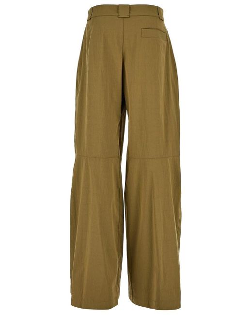 Lemaire Green Wide Leg Trousers