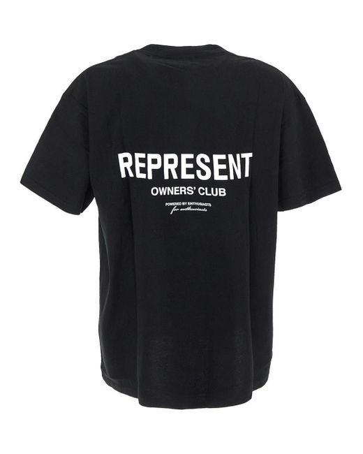 Represent Black Cotton T-shirt for men