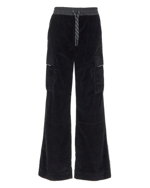 Moncler Black Ribbed Trouser