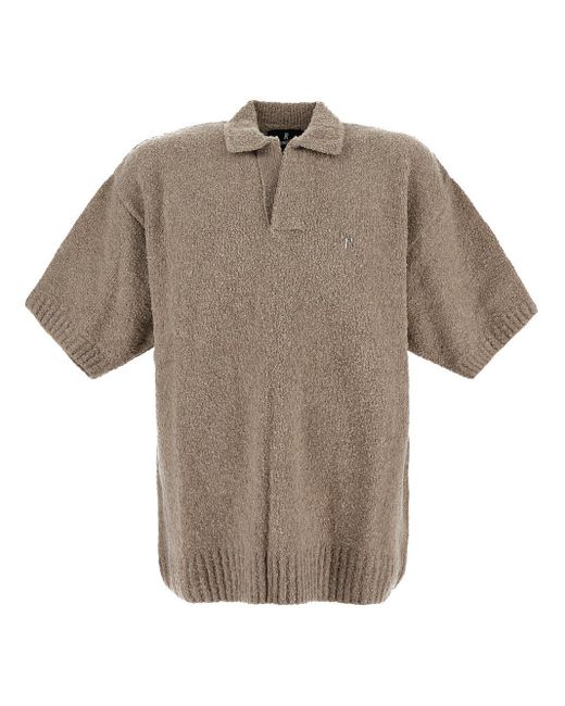Represent Gray Wool Polo for men
