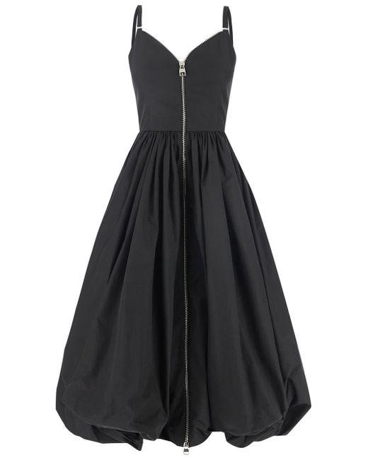 Alexander McQueen Front Zip Dress in Black Lyst