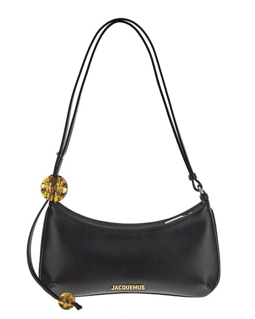 Jacquemus Le Bisou Perle Leather Bag In Black | Lyst