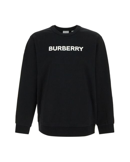 Burberry Black Logo Crewneck Sweatshirt for men