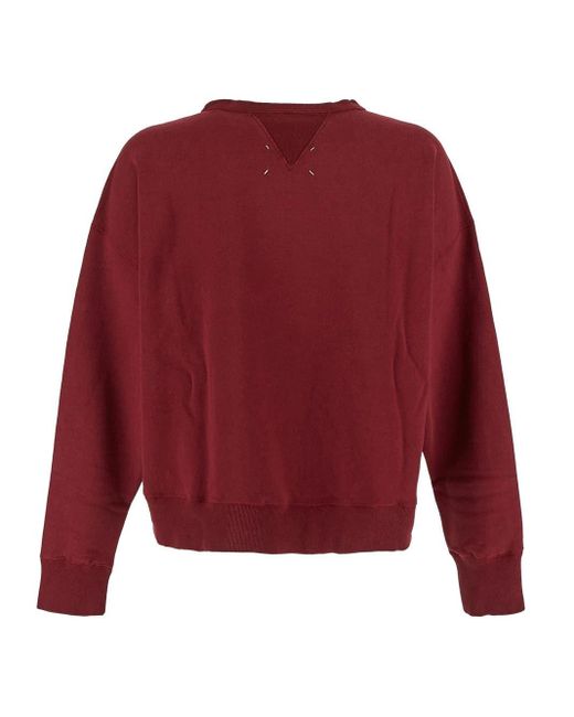 Maison Margiela Red Cotton Sweatshirt for men