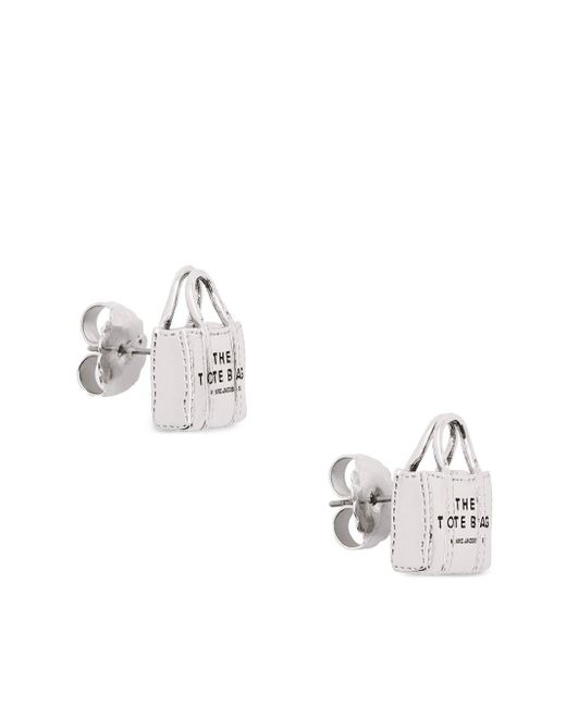 Marc Jacobs Metallic The Tote Bag Stud Earrings