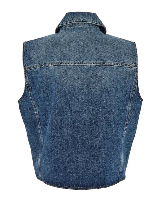 Givenchy Sleeveless Denim Vest Indigo Blue for men