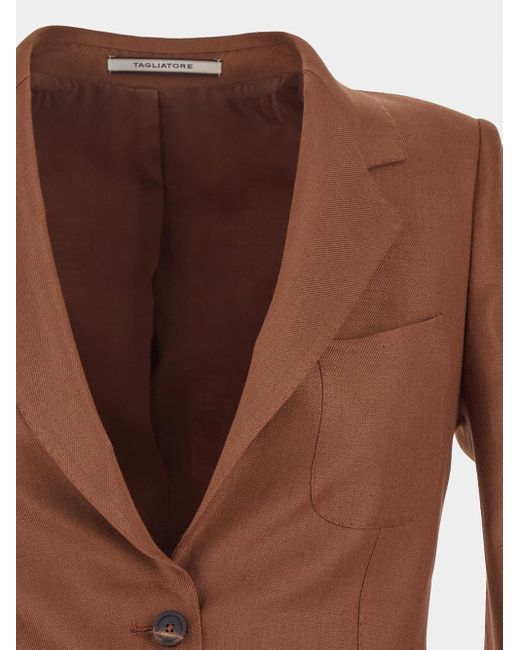 Tagliatore Brown Classic Jacket