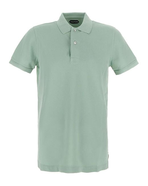 Tom Ford Green Cotton Polo for men