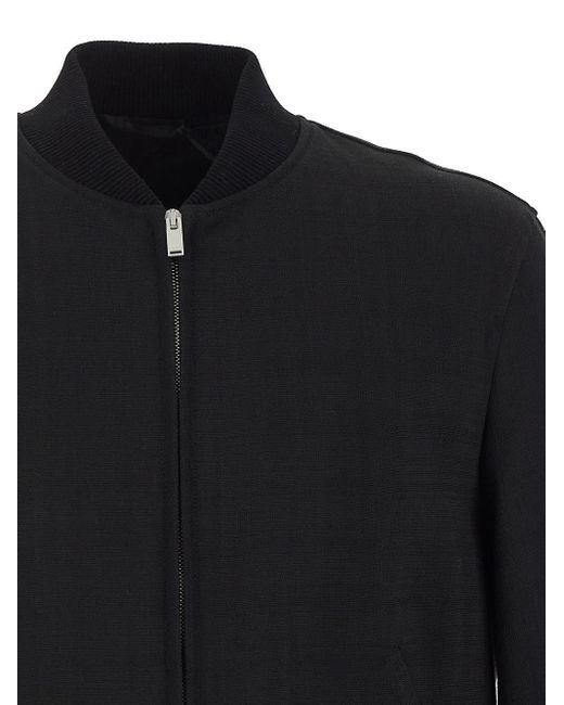 Lardini Black Varsity Jacket for men