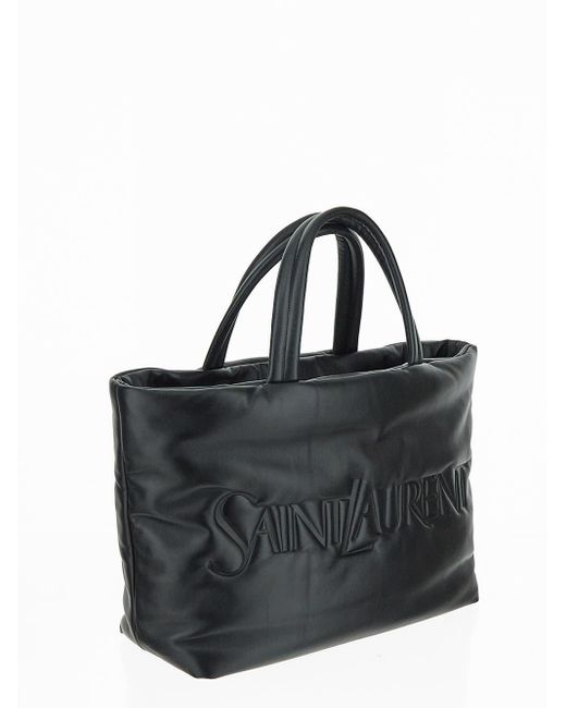 Saint Laurent Black Leather Nappa Tote Bag for men