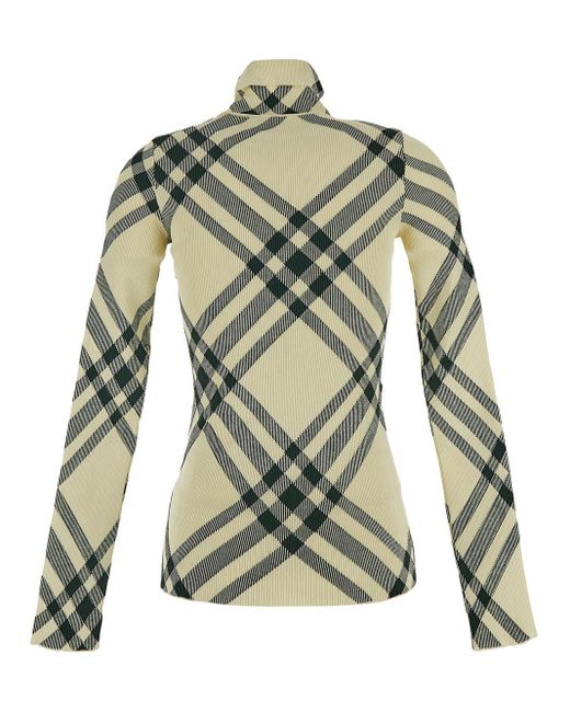 Burberry Green Check Knit