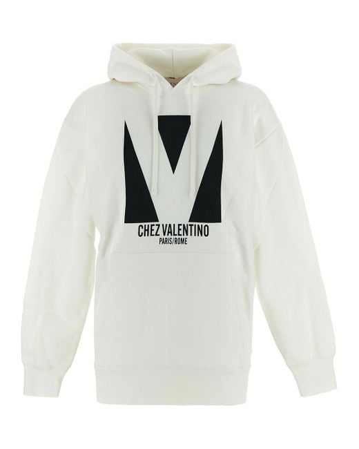 Valentino White Sweatshirt Man for men
