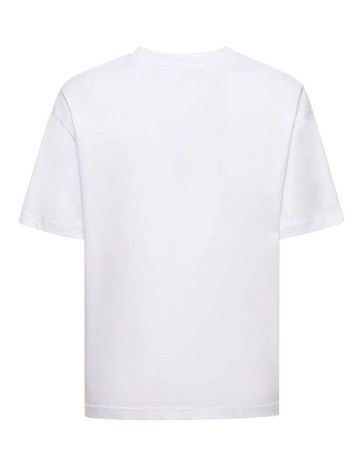 A.P.C. White Flocked Logo T-shirt
