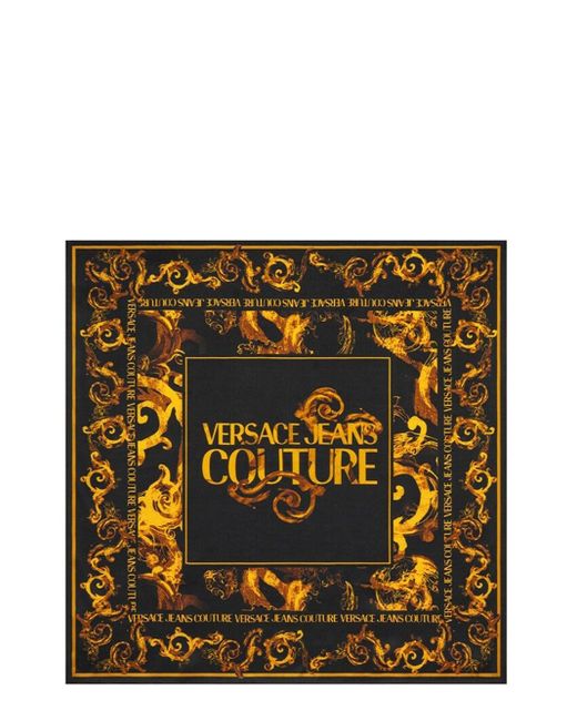 Versace Black Baroque Foulard