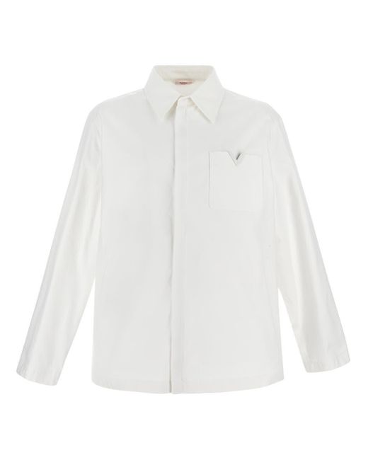 Valentino White Cotton Shirt for men