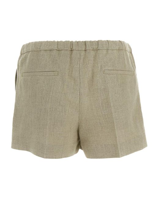 Valentino Green Linen Shorts
