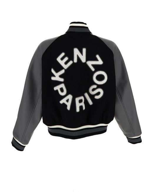 KENZO Black College Jacket for men